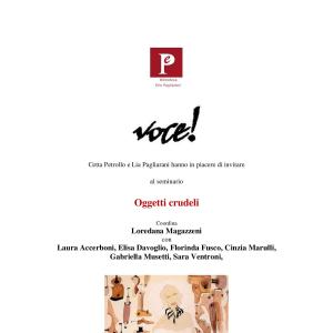 Seminario Oggetti crudeli
