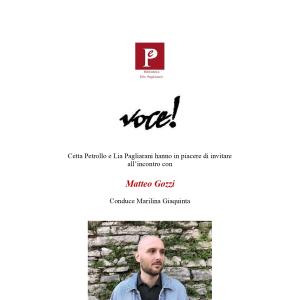 Incontro con l'autore: Matteo Gozzi