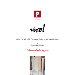 Terzo incontro "Laboratorio del leggere"