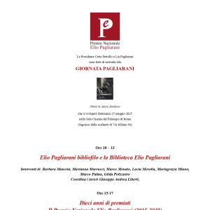 Invito alla "Giornata Pagliarani" del 25 maggio