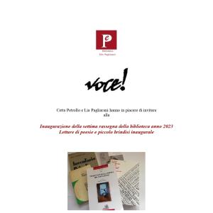 Inaugurazione rassegna biblioteca 31 gennaio 2023