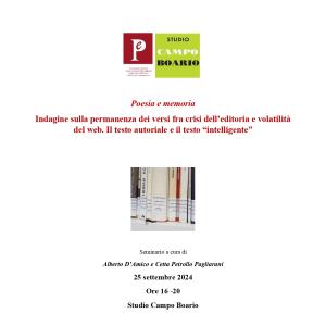 Seminario Poesia e Memoria